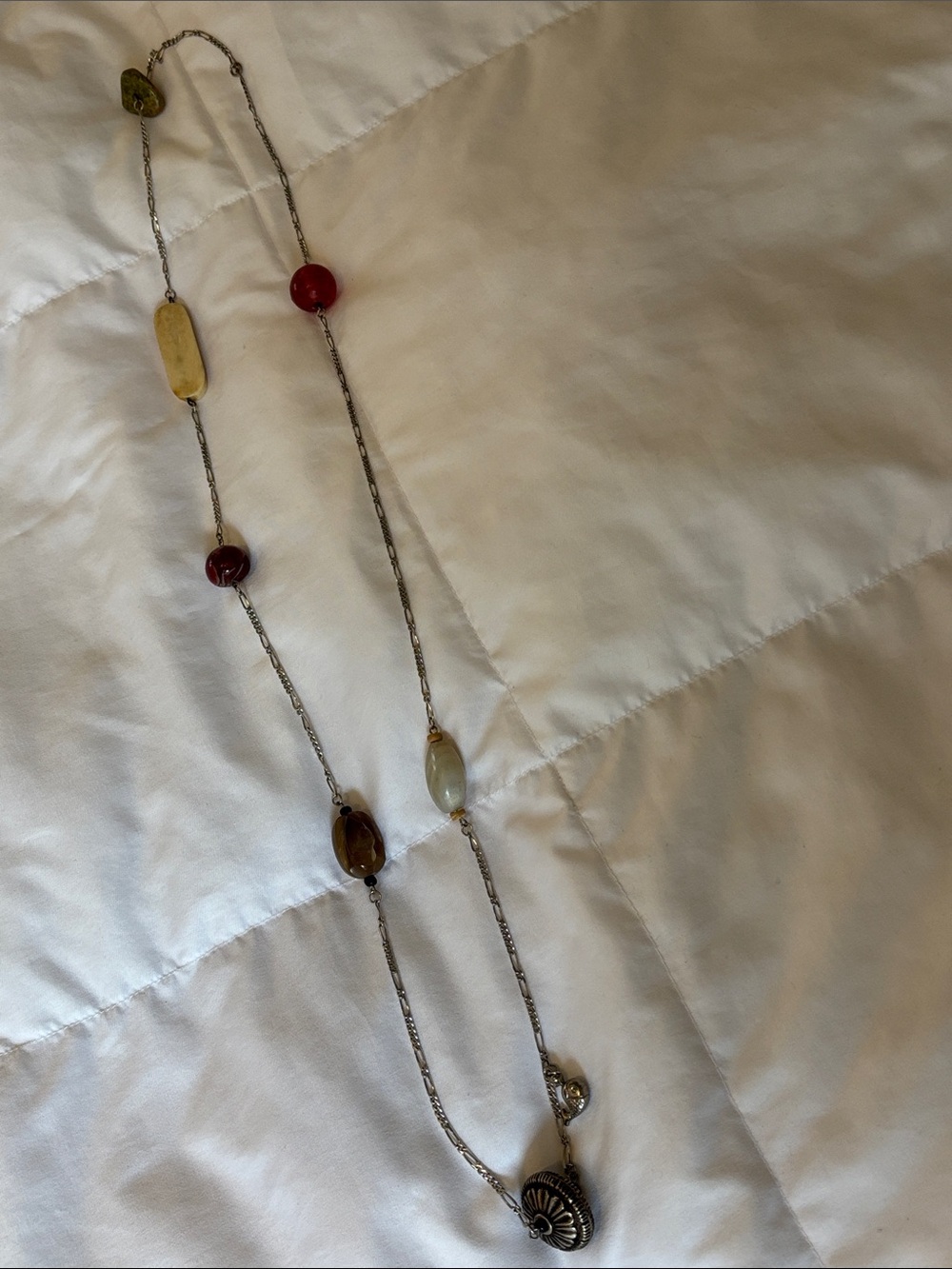 Boho natural stone necklace